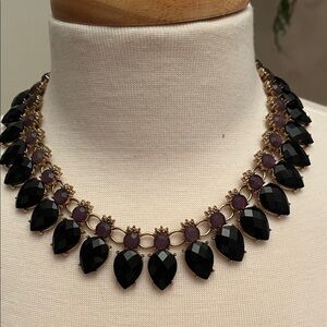 Elegant Black and Purple Necklace